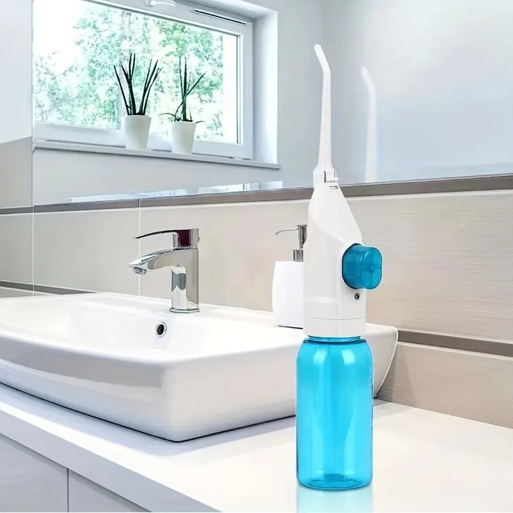 Manual High-Pressure Oral Irrigator – Portable Dental Flosser