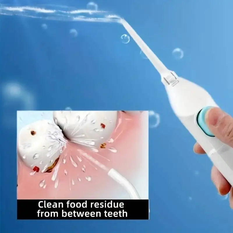 Manual High-Pressure Oral Irrigator – Portable Dental Flosser